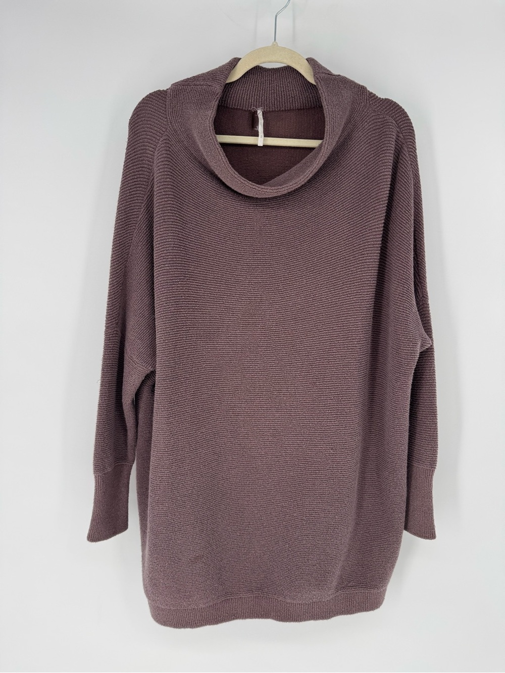 Free People oversize Dusty Mauve Cowl Neck Sweater